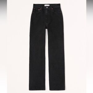 Abercrombie and Fitch High Rise 90s Relaxed Jean Black (Curve Love) 26